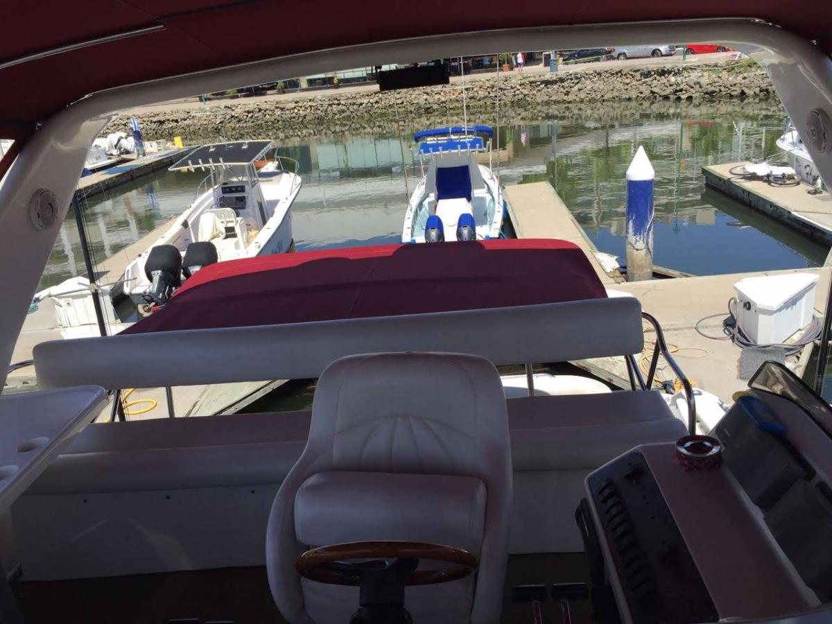 a boat that is sitting on a chair