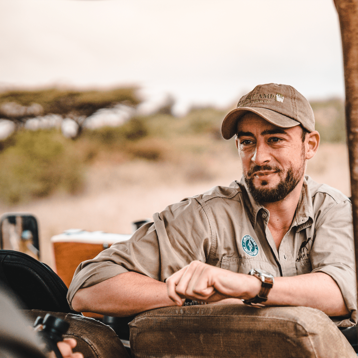 a man sitting on a bench