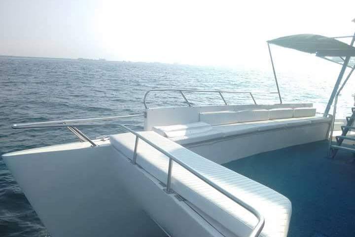 a small boat in a body of water