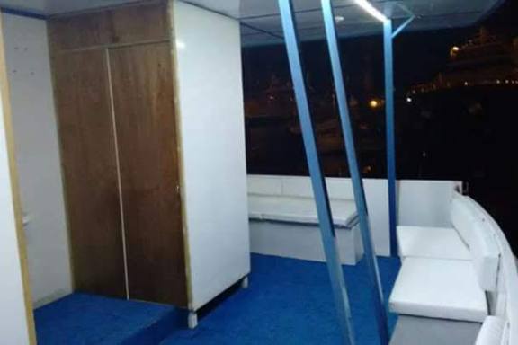 a close up of a door