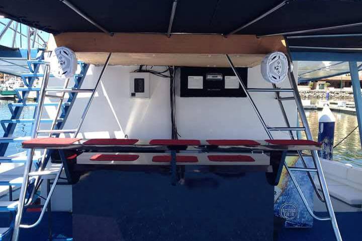 a boat sitting on top of a table