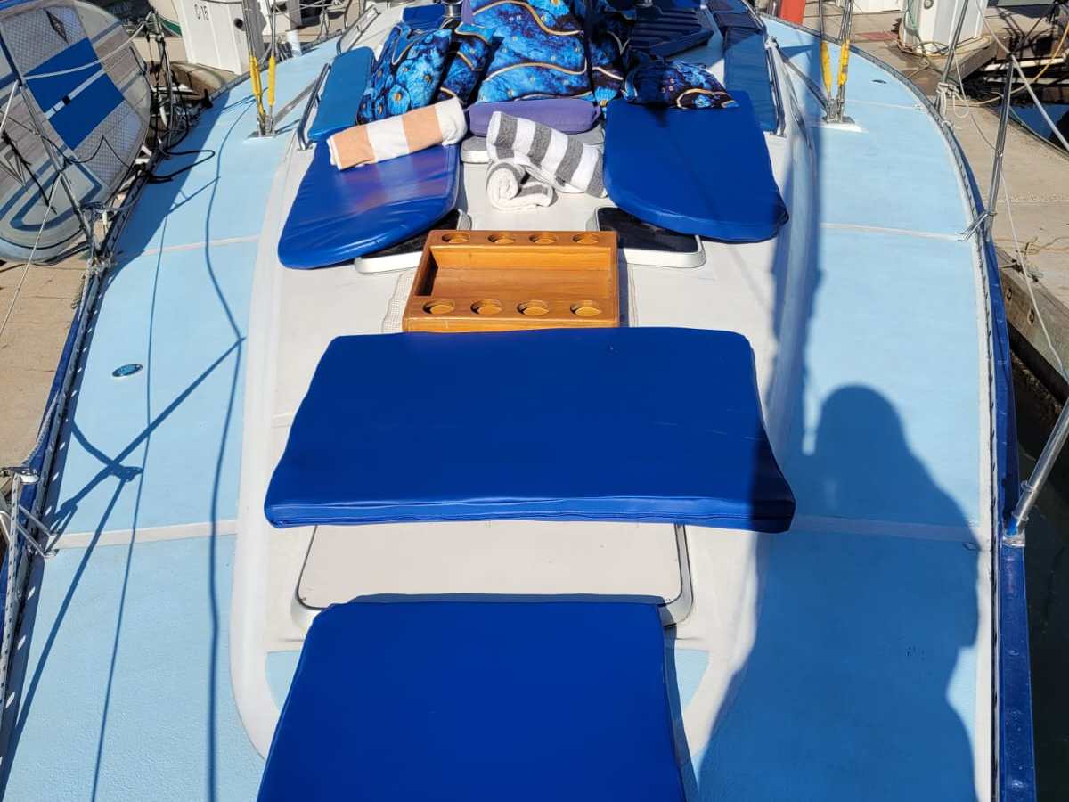 a boat is docked in a harbor