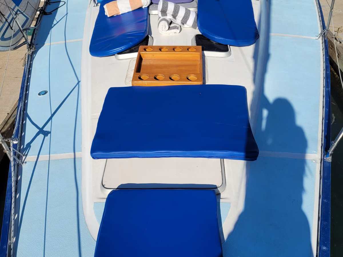 a person in a blue shirt