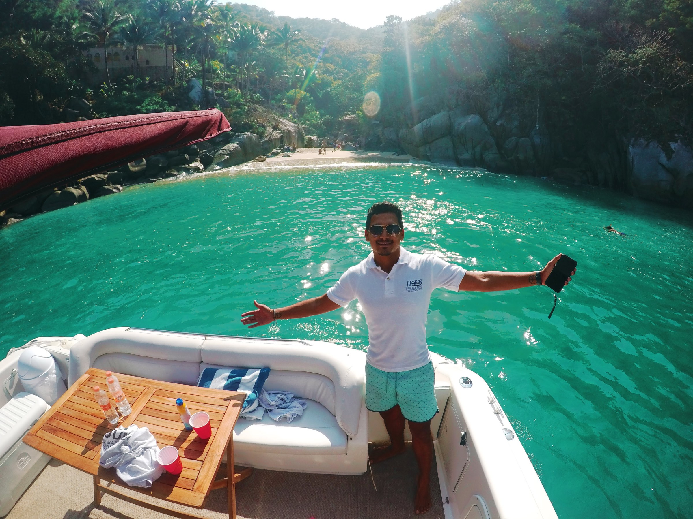 a girl in a pool of water