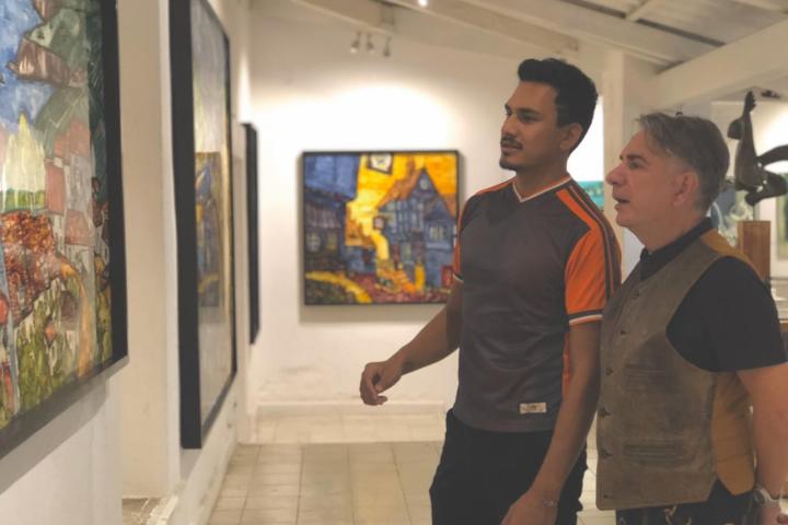 a man standing in a room