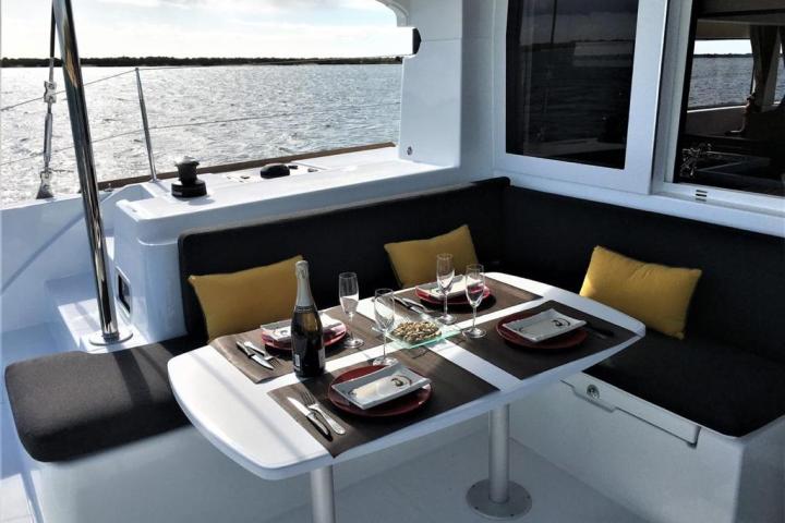 a boat sitting on top of a table