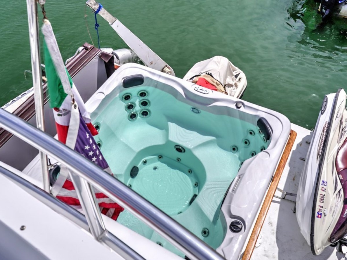 a small boat in a body of water