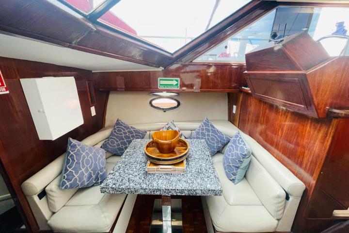 a chair sitting in front of a table