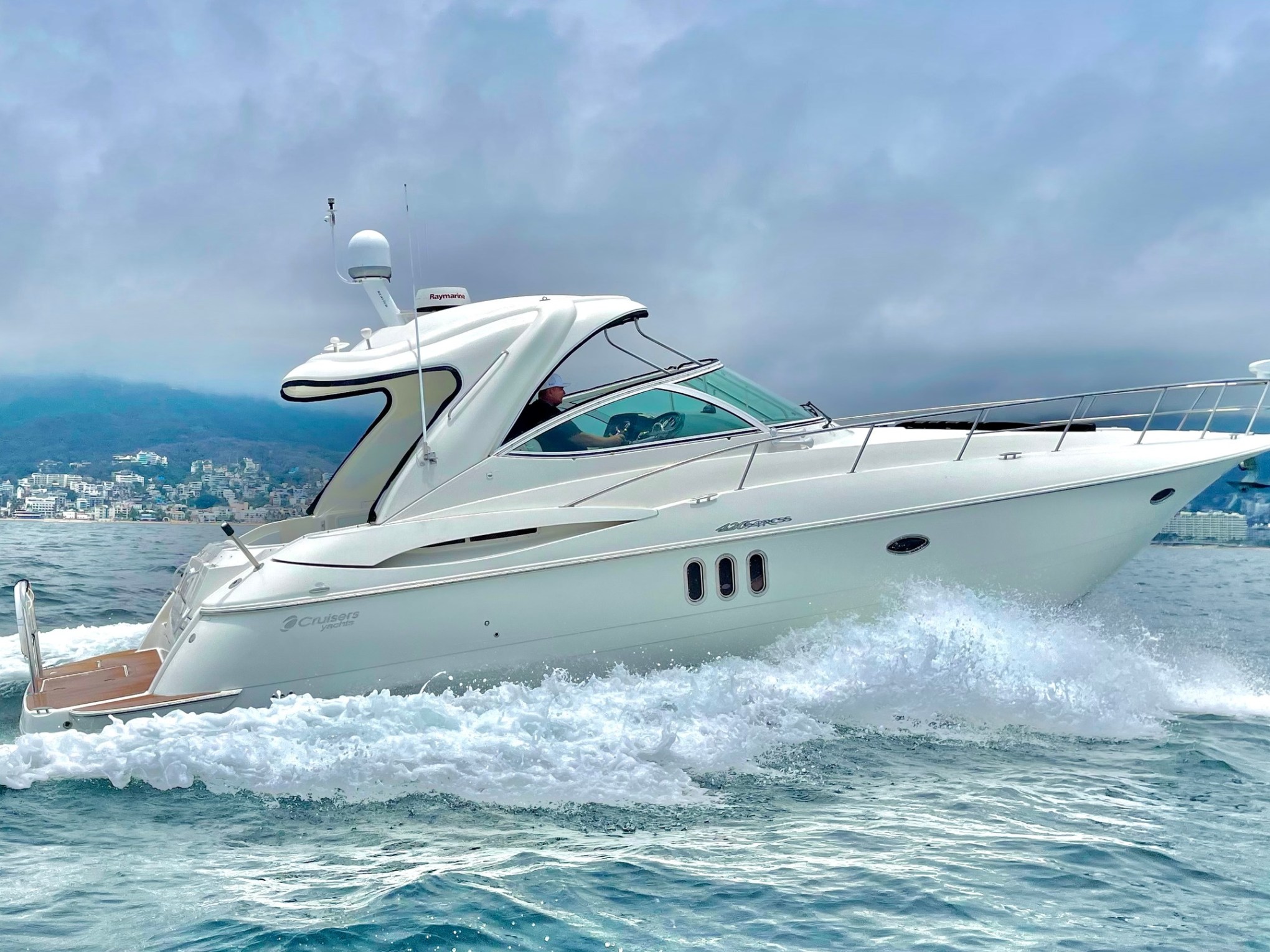 a large ship in the water