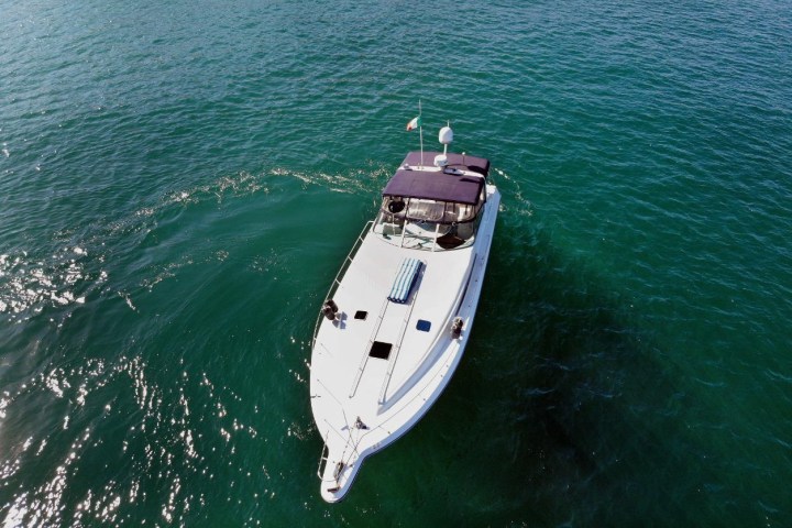 a small boat in a body of water