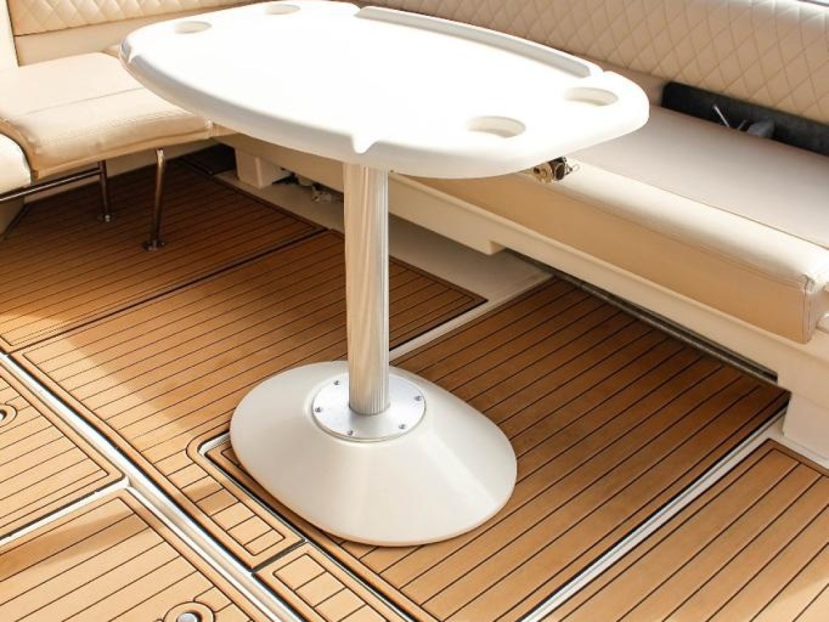 a boat sitting on top of a table