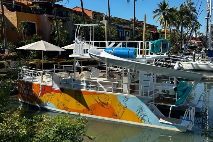 a boat that is floating in the water