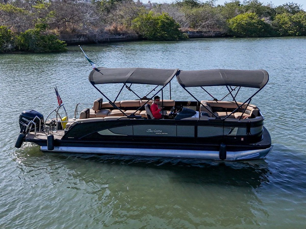 a small boat in a body of water