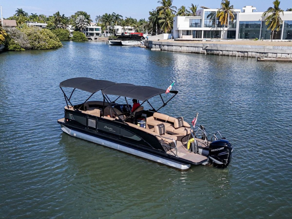 a small boat in a body of water