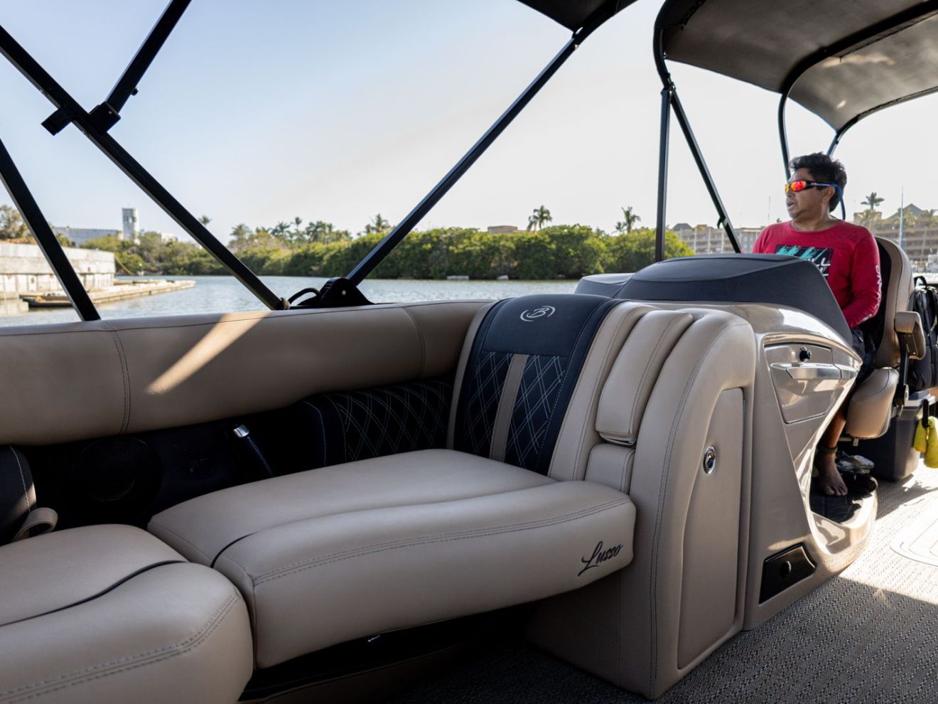 a airplane that is sitting on a motorcycle