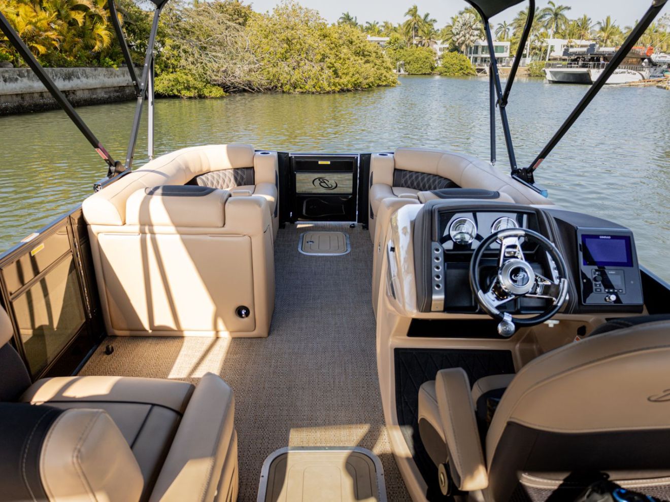 a small boat in a body of water