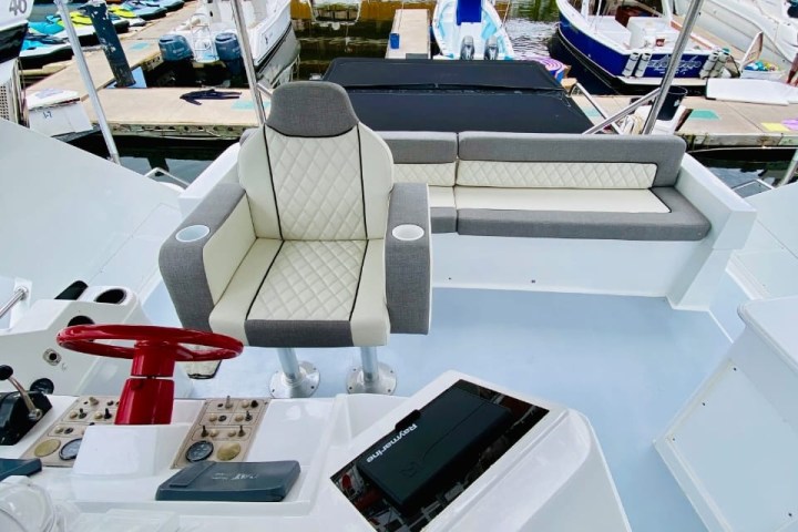 a boat sitting on top of a table